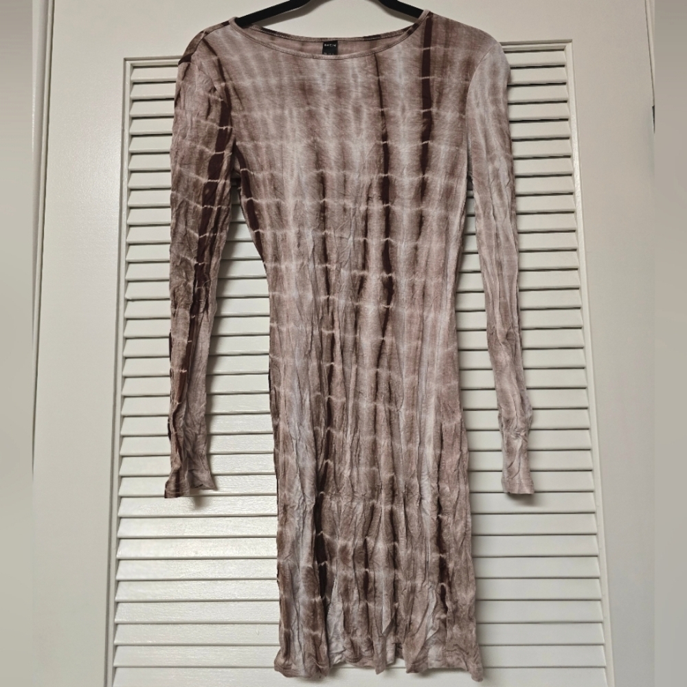 SHEIN - Tie-Dye Long-Sleeve Dress